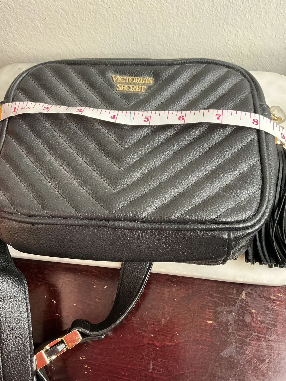 Victoria's Secret Black Quilted Belt Bag